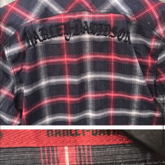 Harley Davidson Men’s Plaid Button Down Shirt Sz M - Picture 3 of 4